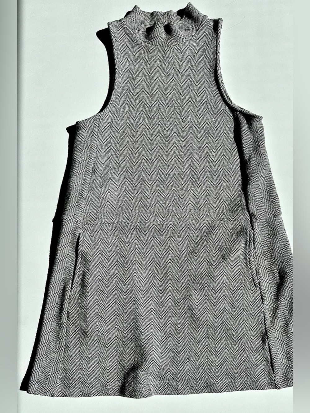 Free People Twiggy Herringbone Mock Neck Mini Dress Size M